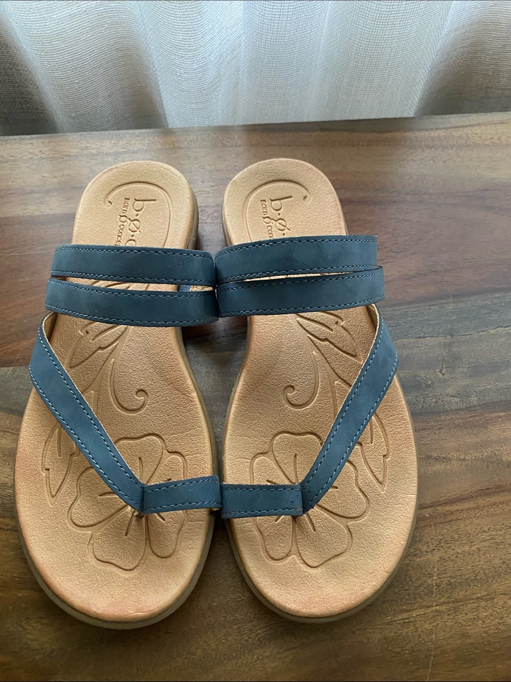 boc Navy Blue and Tan Women's Sandals